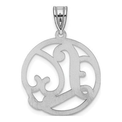 Sterling Silver Script Letter L Pendant – view 4