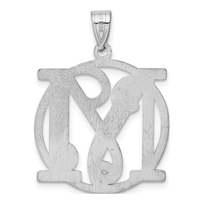 Sterling Silver Letter M Pendant – view 4