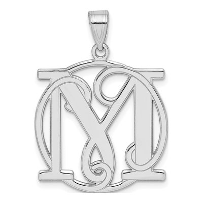 Sterling Silver Letter M Pendant