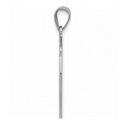 Sterling Silver Script Letter N Pendant – view 2