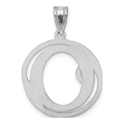 Sterling Silver Letter O Pendant – view 4