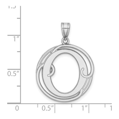 Sterling Silver Letter O Pendant – view 5