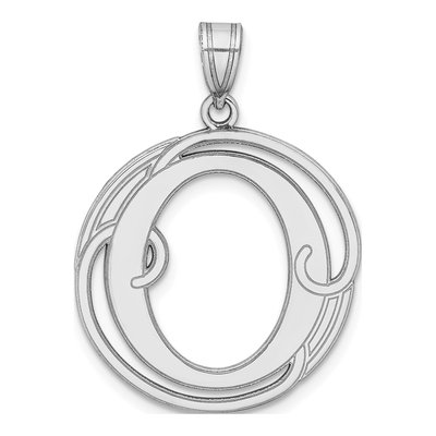 Sterling Silver Letter O Pendant