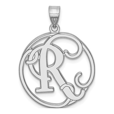 Sterling Silver Letter R Pendant