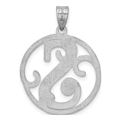 Sterling Silver Script Letter S Pendant – view 5