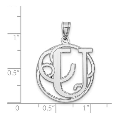 Sterling Silver Letter U Pendant – view 5