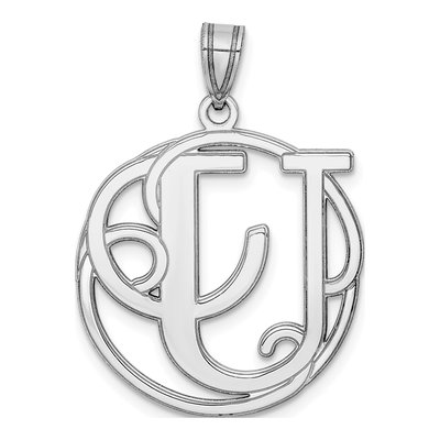 Sterling Silver Letter U Pendant