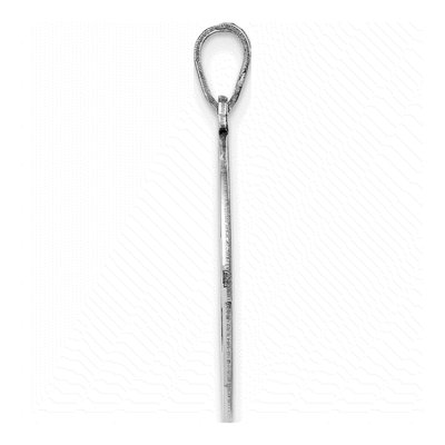 Sterling Silver Letter V Pendant – view 3