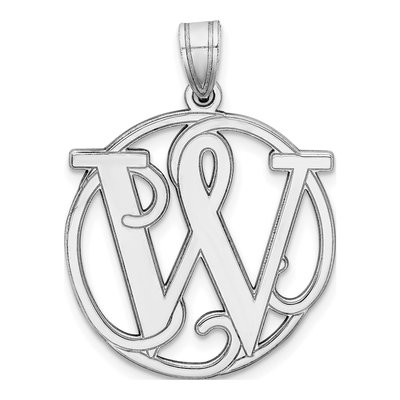 Sterling Silver Letter W Pendant