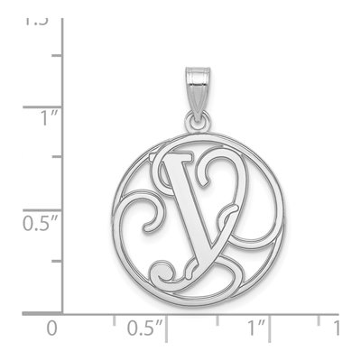 Sterling Silver Letter Y Pendant – view 3