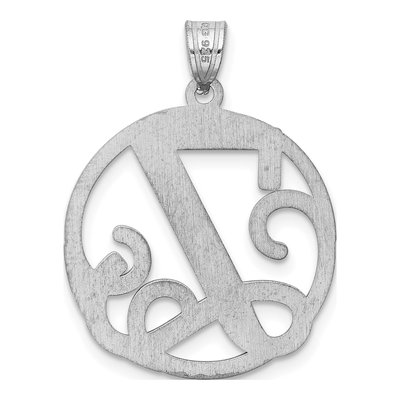Sterling Silver Letter Y Pendant – view 4