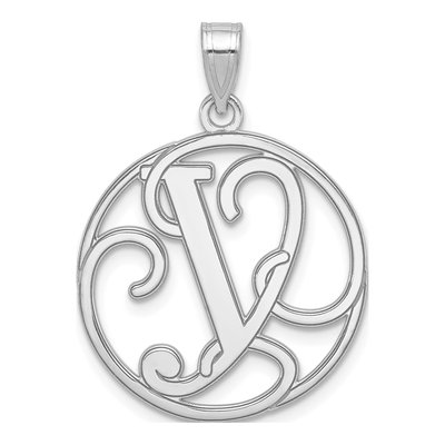 Sterling Silver Letter Y Pendant