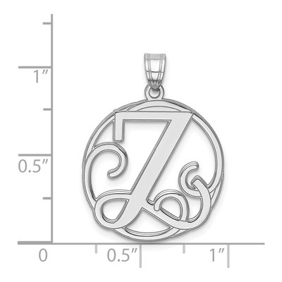 Sterling Silver Letter Z Pendant – view 3