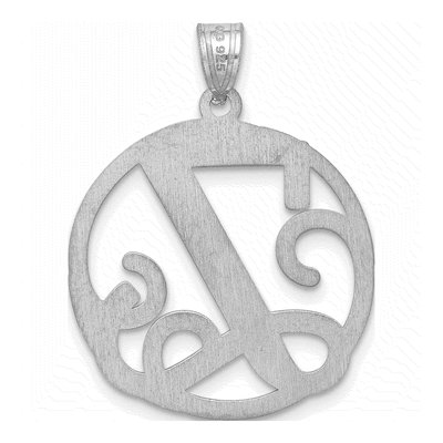 Sterling Silver Letter Z Pendant – view 4