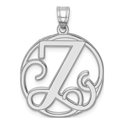 Sterling Silver Letter Z Pendant