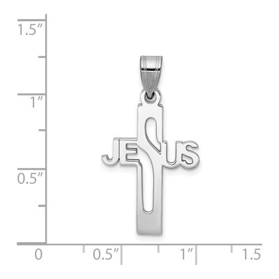 Sterling Silver Jesus Cross Pendant – view 5