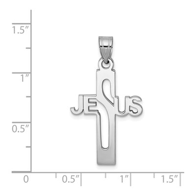 Sterling Silver Jesus Cross Pendant – view 5