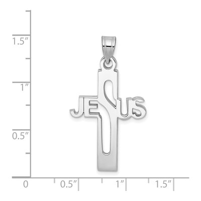 Sterling Silver Jesus Cross Pendant – view 5