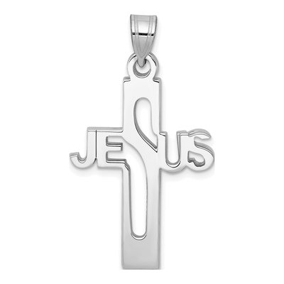Sterling Silver Jesus Cross Pendant