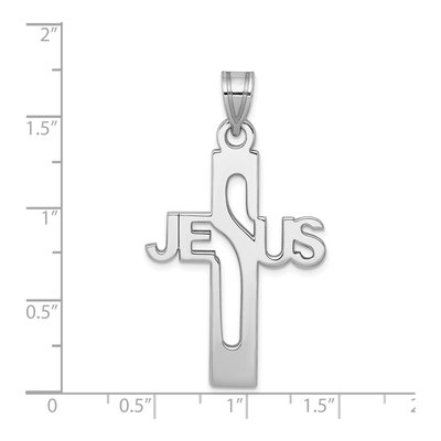 Sterling Silver Jesus Cross XL Pendant – view 5