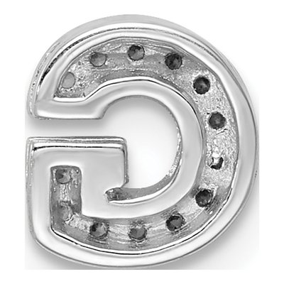 Sterling Silver CZ Letter G Charm – view 3