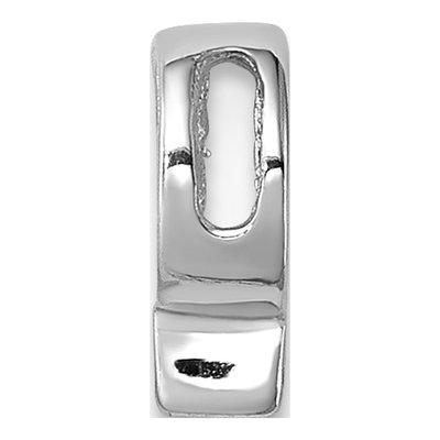 Sterling Silver CZ Letter P Charm – view 2