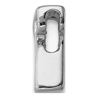Sterling Silver CZ Letter T Charm – view 2