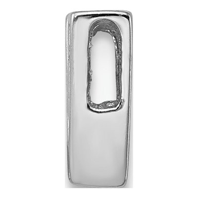 Sterling Silver CZ Letter V Charm – view 2