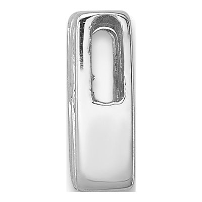 Sterling Silver CZ Letter W Charm – view 2