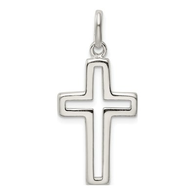 Sterling Silver Cut-Out Cross Pendant