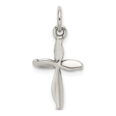 Sterling Silver Antiqued Passion Cross Charm – view 4