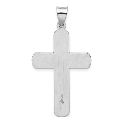Sterling Silver Textured Cross Pendant – view 4