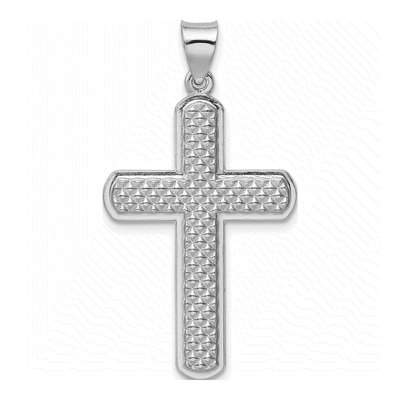Sterling Silver Textured Cross Pendant