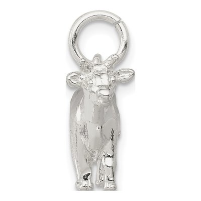 Sterling Silver 3D Cow Pendant – view 3