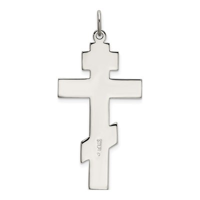 Sterling Silver Eastern Orthodox Cross Pendant – view 4
