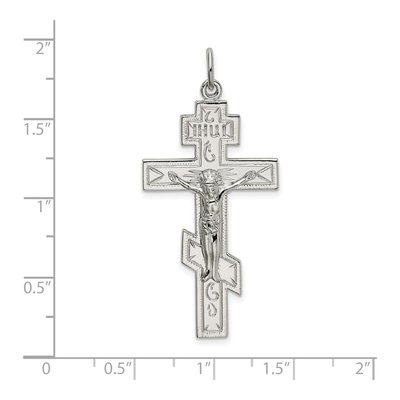 Sterling Silver Eastern Orthodox Cross Pendant – view 5