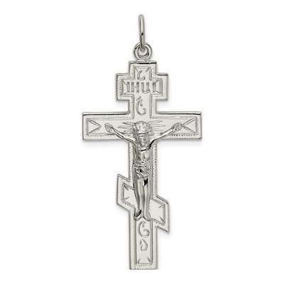 Sterling Silver Eastern Orthodox Cross Pendant