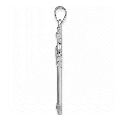 Sterling Silver Fancy Cross Pendant | Rhodium-Plated – view 3