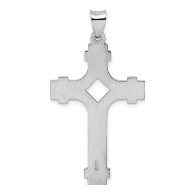Sterling Silver Fancy Cross Pendant | Rhodium-Plated – view 4
