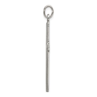 Sterling Silver Grooved Cross Pendant – view 3