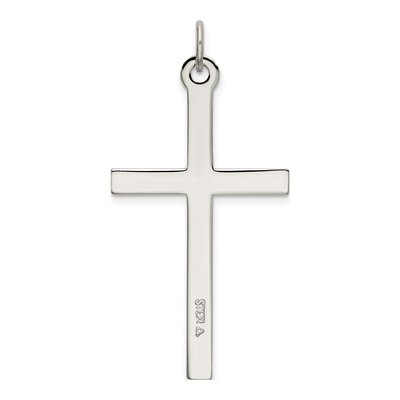 Sterling Silver Textured Cross Pendant – view 4