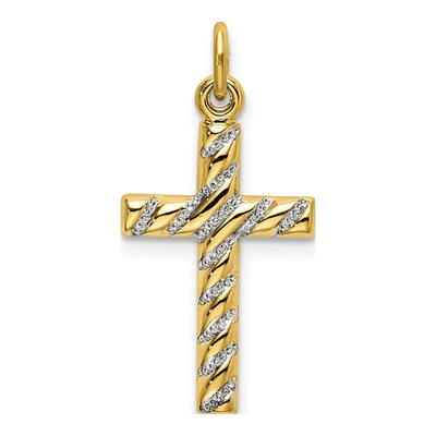 Gold-Plated Sterling Silver Cross Pendant