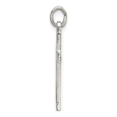 Sterling Silver Diamond-Cut Cross Pendant – view 3