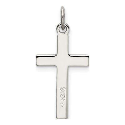 Sterling Silver Diamond-Cut Cross Pendant – view 4