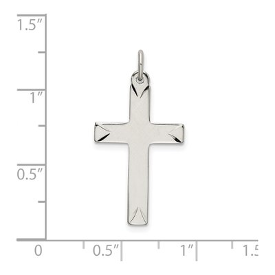 Sterling Silver Diamond-Cut Cross Pendant – view 5