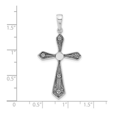 Sterling Silver Antiqued Passion Cross Pendant – view 3