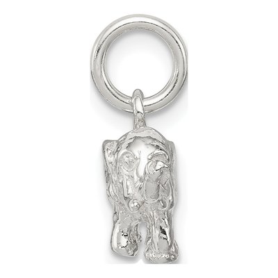 Sterling Silver 3D Elephant Pendant – view 3