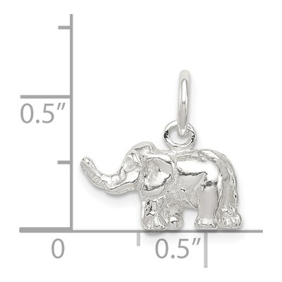 Sterling Silver 3D Elephant Pendant – view 4