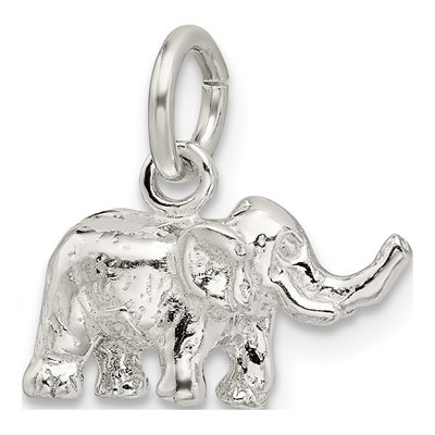 Sterling Silver 3D Elephant Pendant – view 6