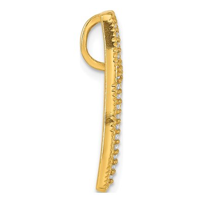 Gold-Plated Sterling Silver CZ Cross Slide Pendant – view 2